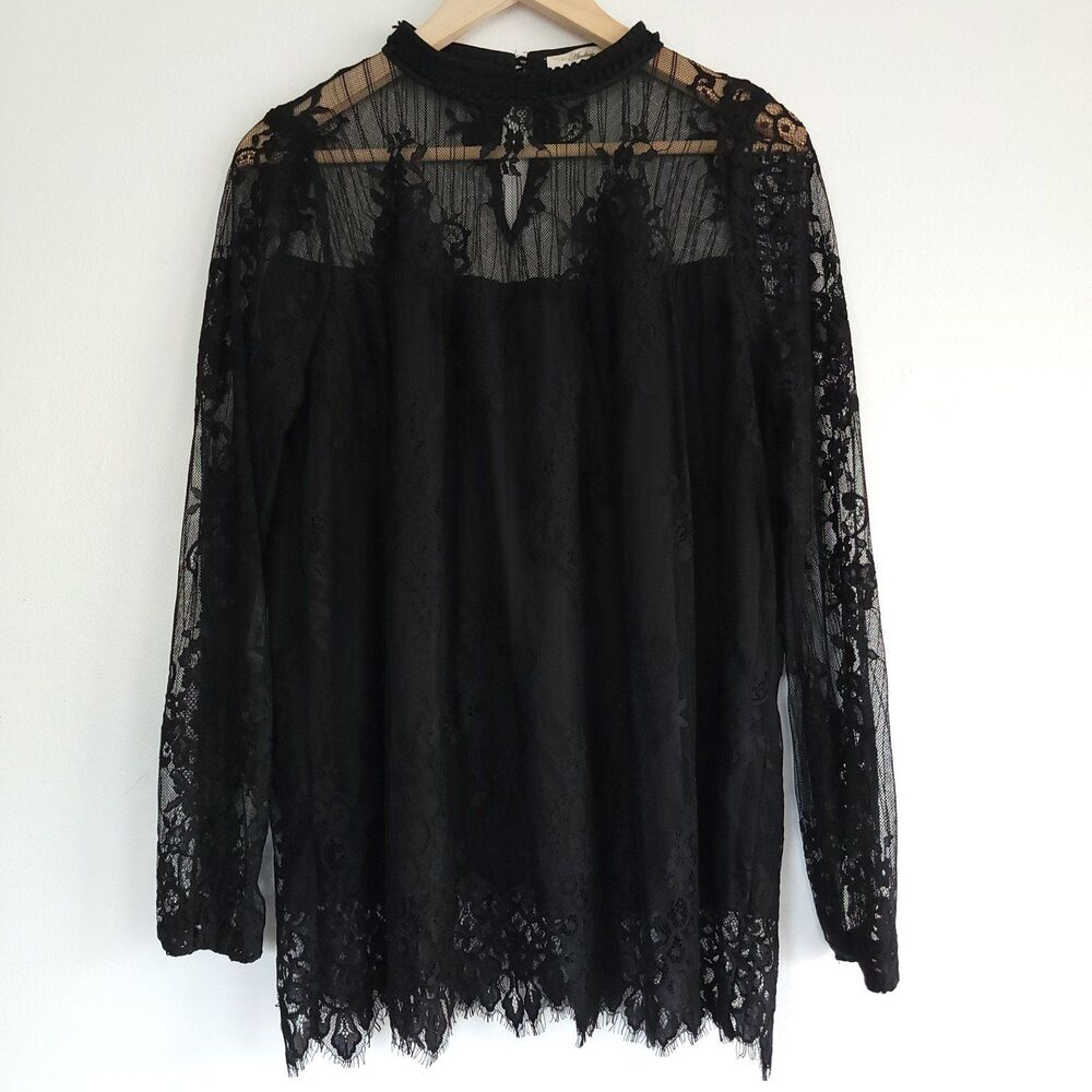 lace babydoll dress black size M
